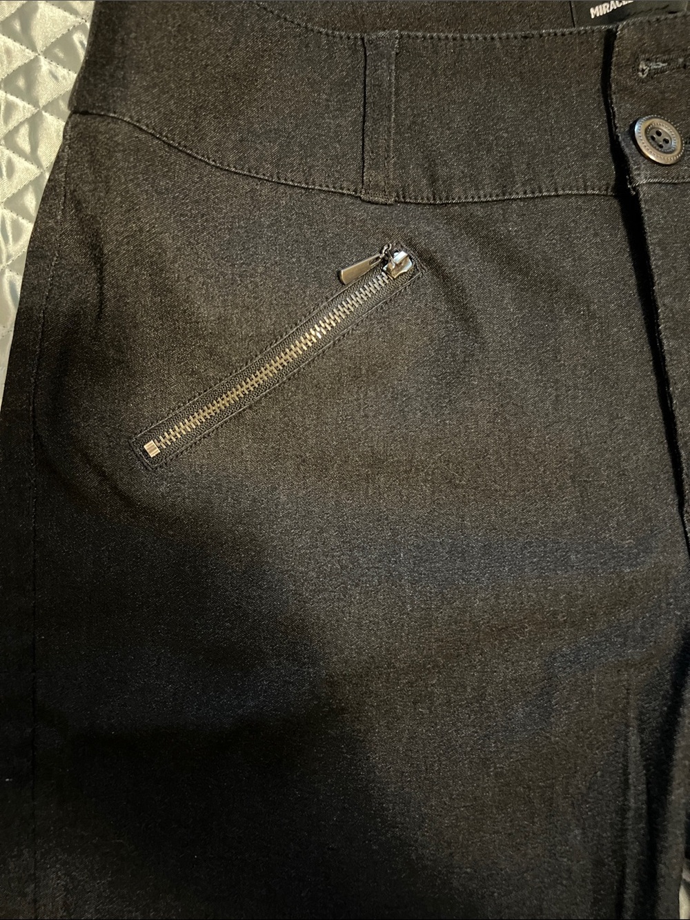 One 5 0ne Black bootcut Dress Pants with Welt Back Pocket - Picture 4 of 12